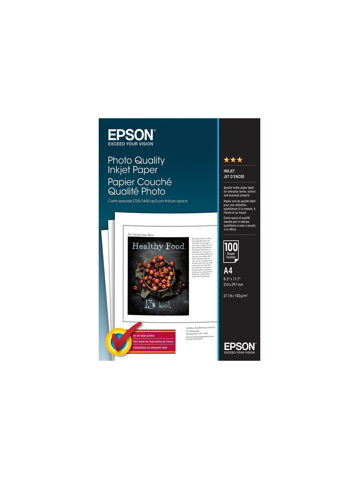 Epson Papir A4 Photo Quality Inkjet. - Papier Fotopapier Und Etiketten - C13s041061