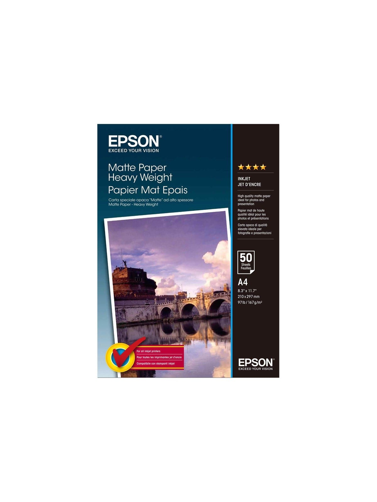 Epson Heavy Matted Paper - Papier Fotopapier Und Etiketten - C13s041256