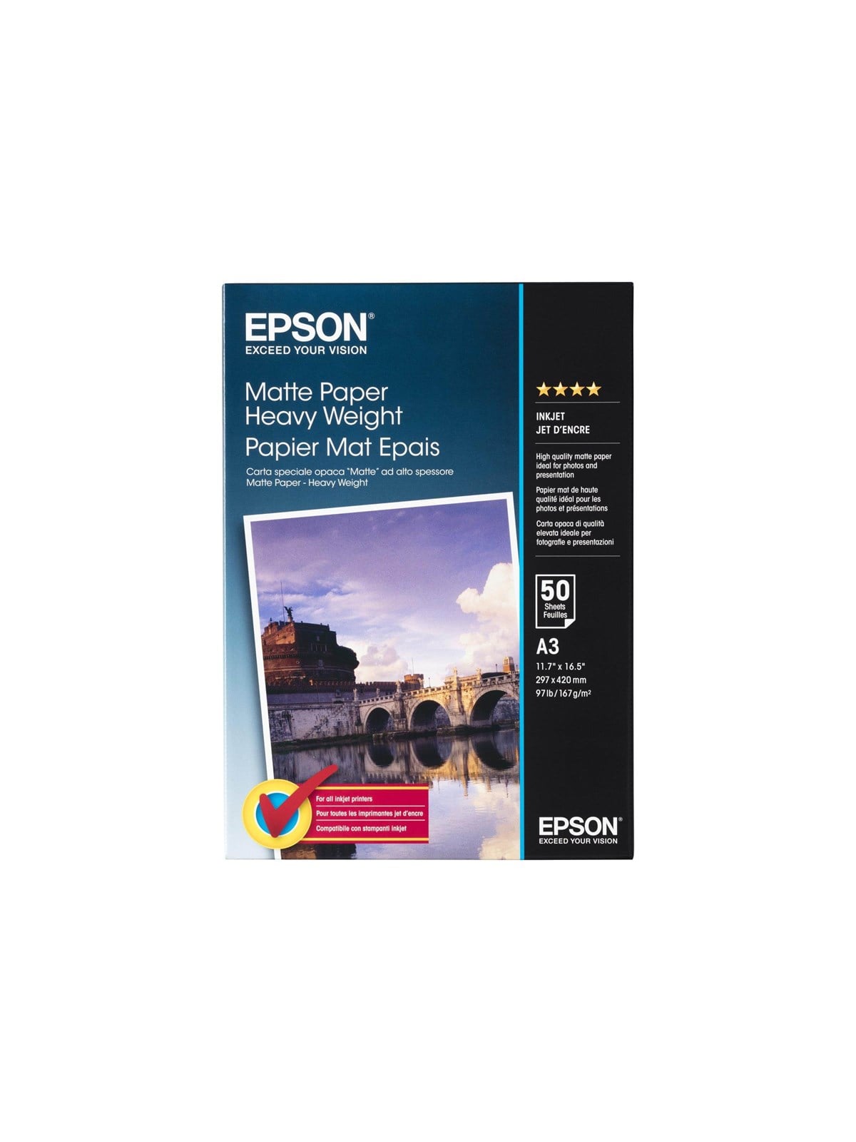 Epson Extra Kraftigt Matteret Papir - Papier Fotopapier Und Etiketten - C13s041261
