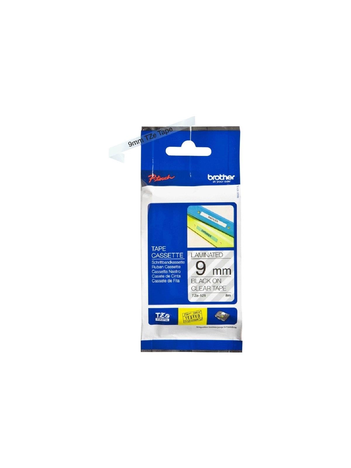 Brother Tz121 - Black On Clear - Roll (0.9 cm x 8 m) - Papier Fotopapier Und Etiketten