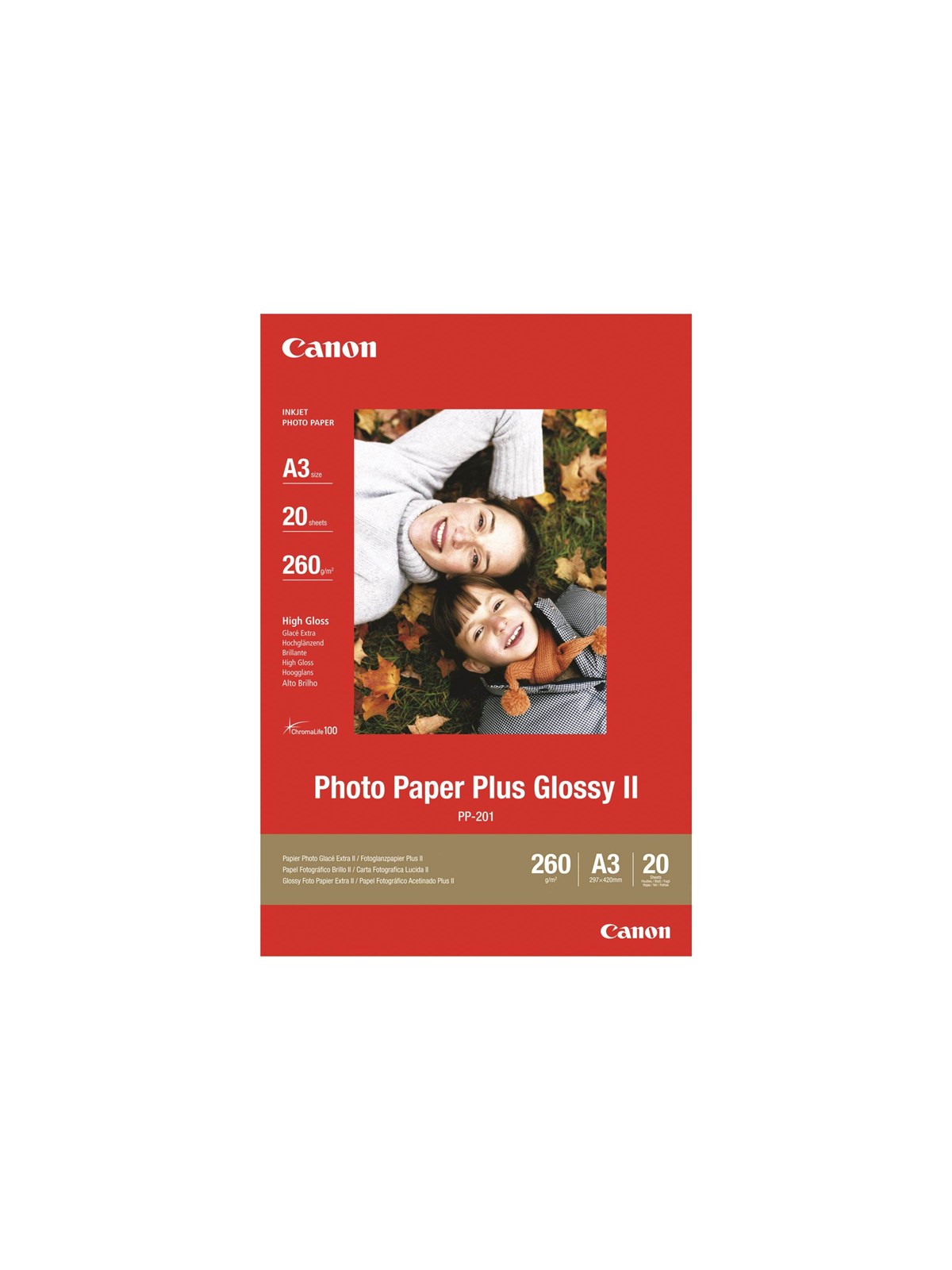 Canon Paper Pp-201 / 2311b020 Glossy A3 - Papier Fotopapier Und Etiketten