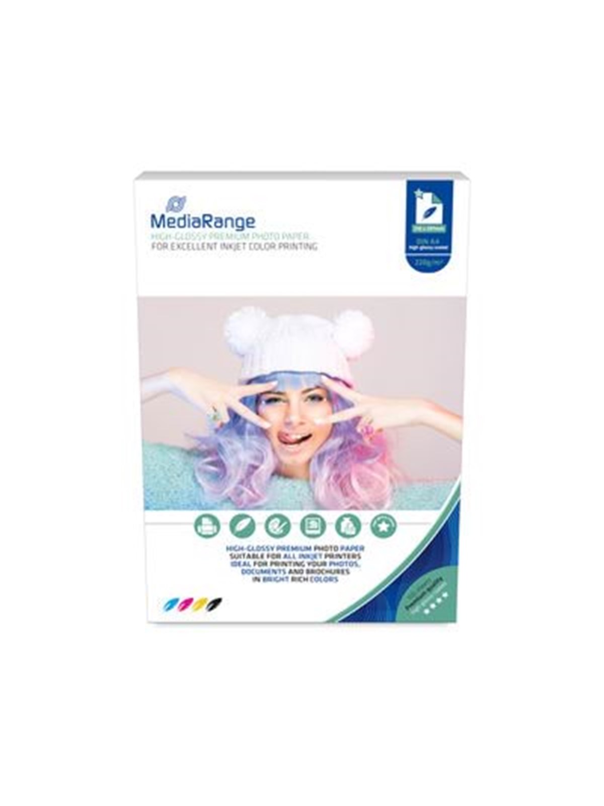 Mediarange Mrink103 / 210 x 297mm Photo Paper For Inkjet Druckers High-glossy 220g 100 Sheets - Papier Fotopapier Und Etiketten