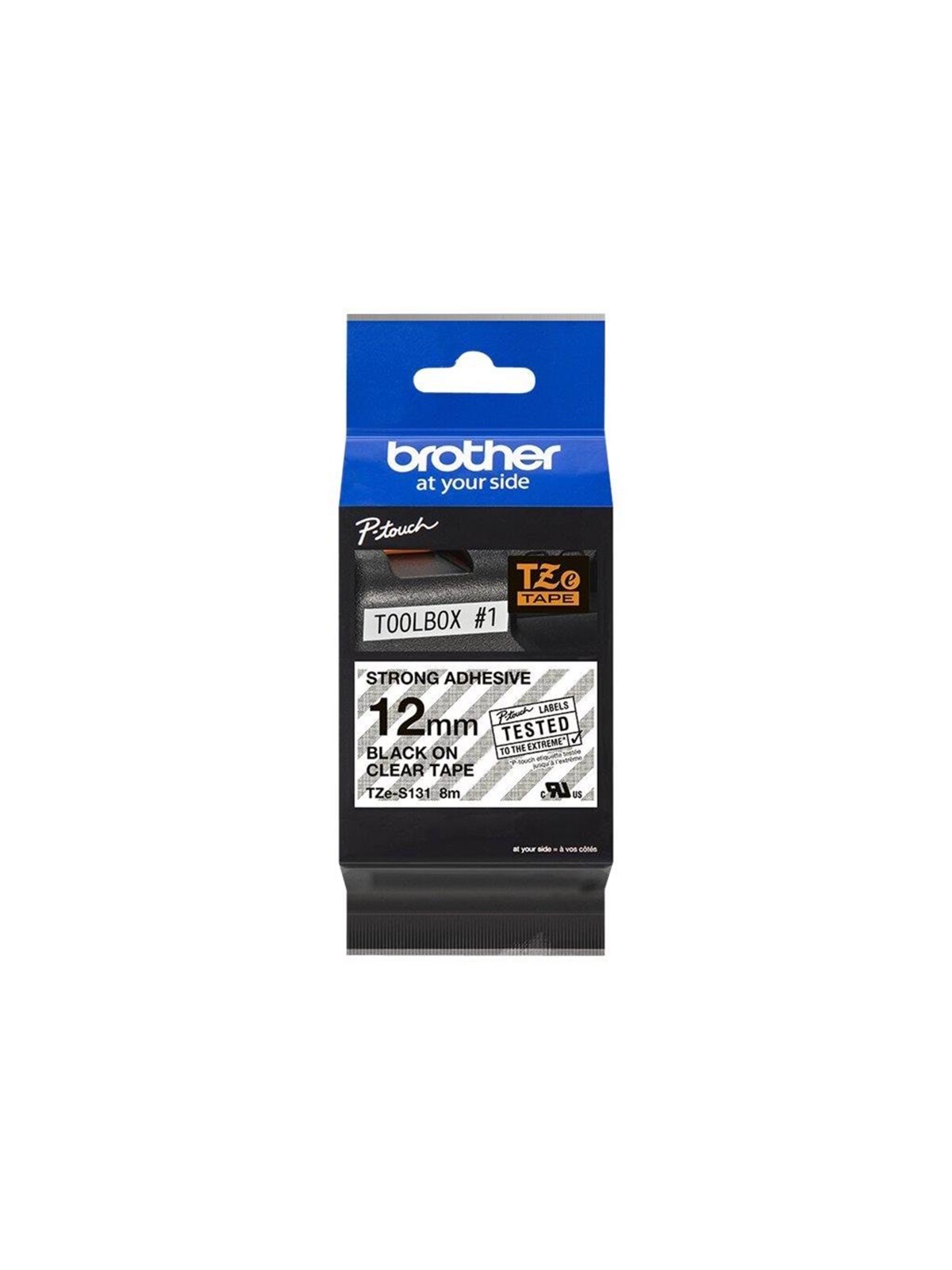 Brother Tzes131 - Black On Clear - Roll (1.2 cm x 8 m) - Papier Fotopapier Und Etiketten