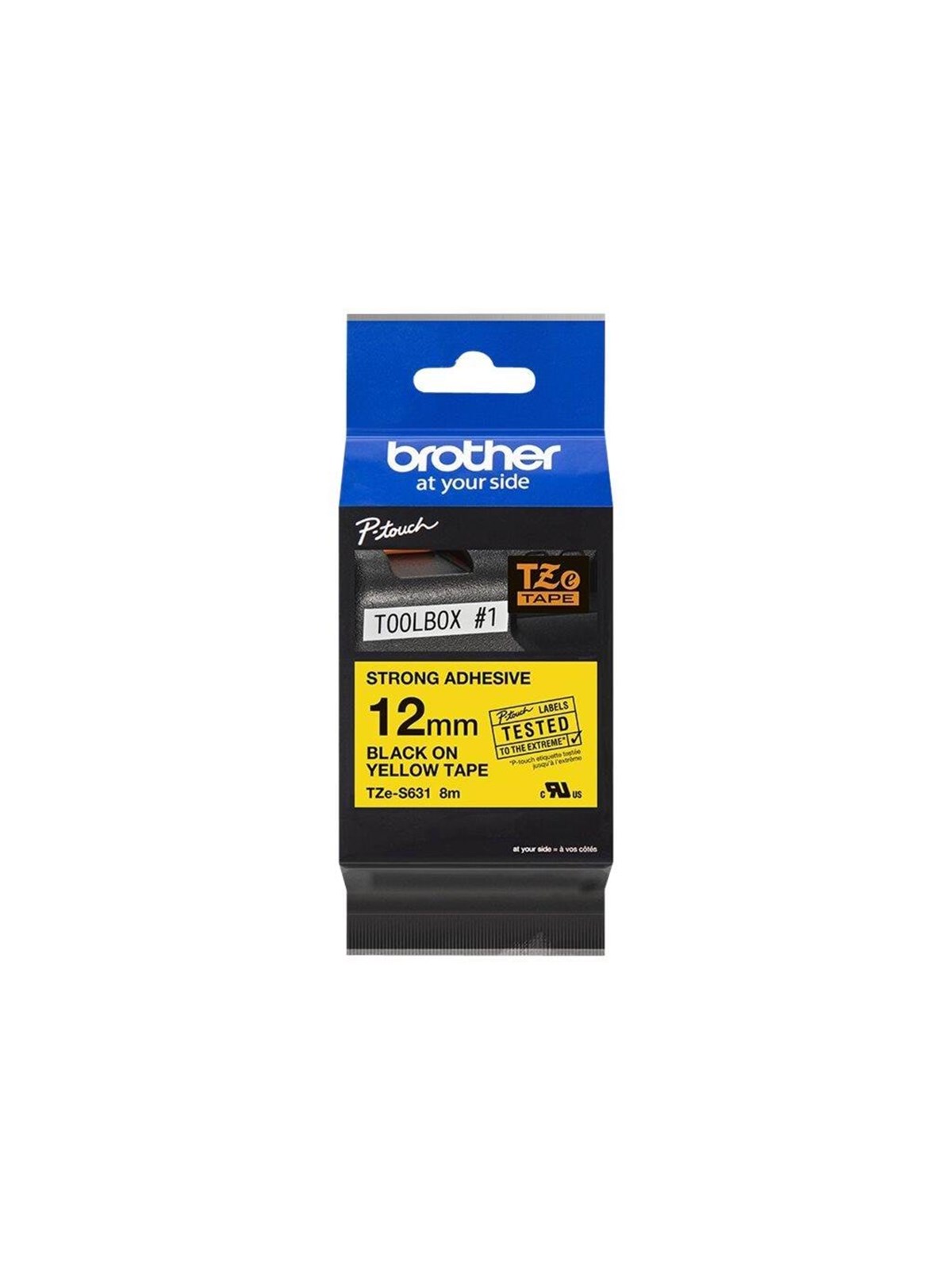 Brother Tape Brother 12 mm Black/yellow Strong Adhesive - Papier Fotopapier Und Etiketten - Tzes631
