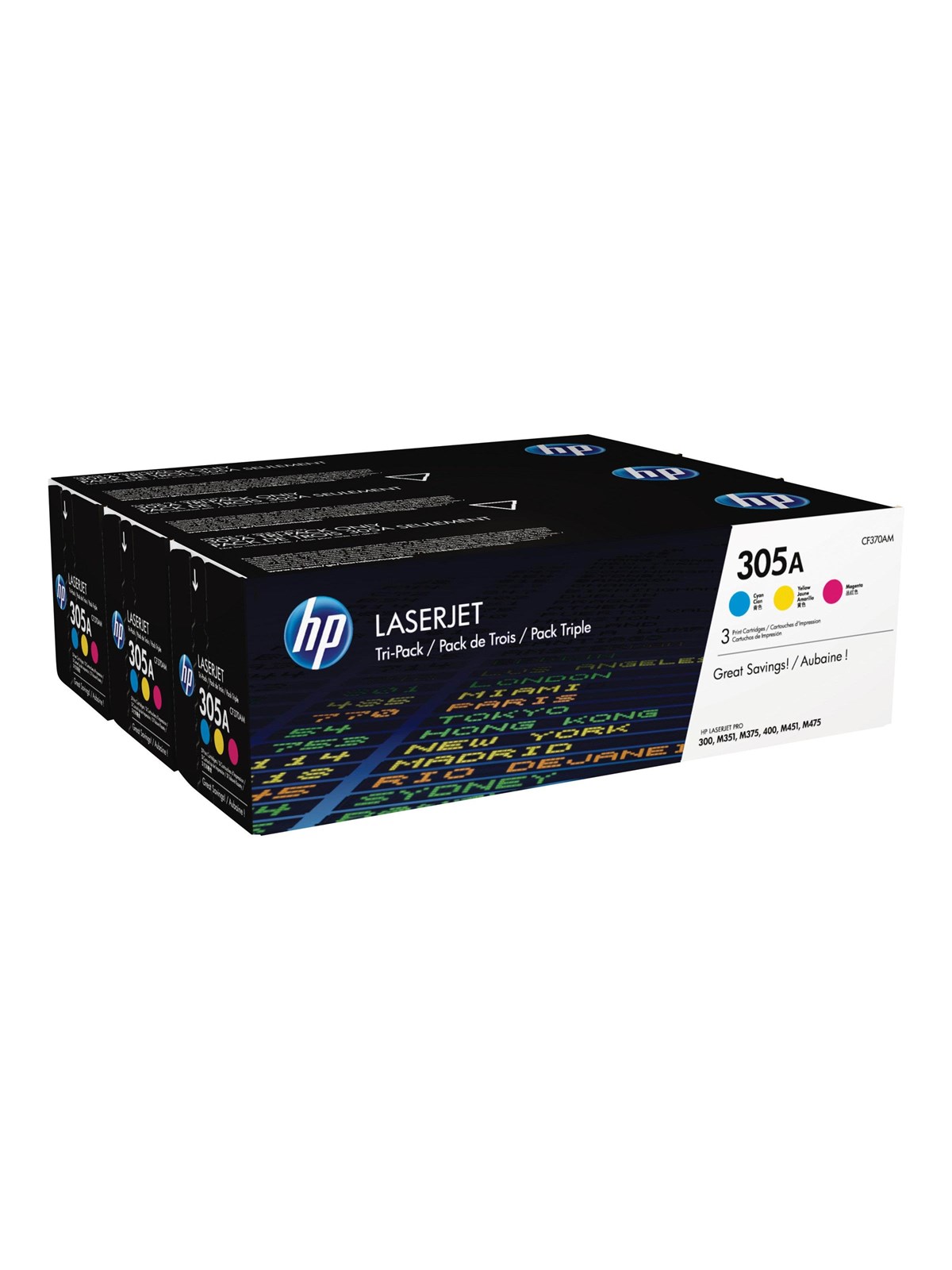 HP 305a / Cf370am 3-pack - Tonerpatrone Cyan - Druckerzubehoer Tinte Toner