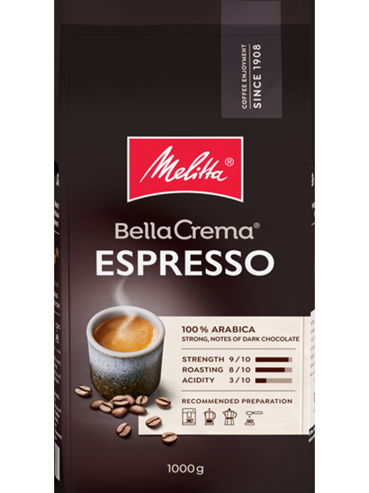 Melitta Bella Crema Espresso 1kg - Kaffeezubereitung - 4002720008300