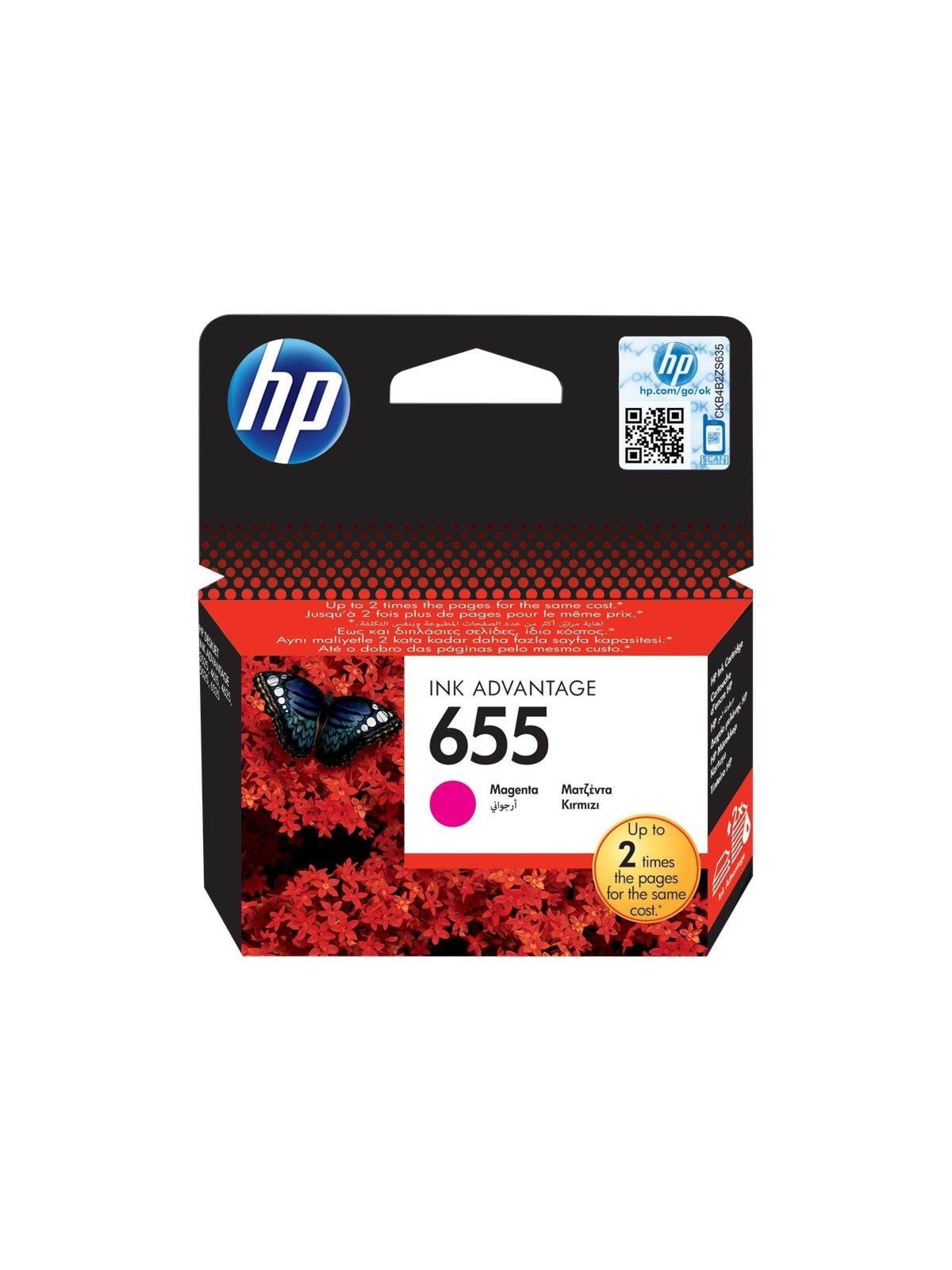 HP 655 / CZ111AE - Magenta Ink - Tintenpatrone Farbstoffbasiertes Rot