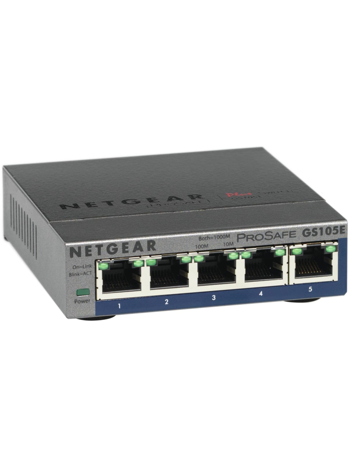 Netgear Gs105ev2 5-port Gigabit Ethernet Plus Switch - Switches - Gs105e-200pes