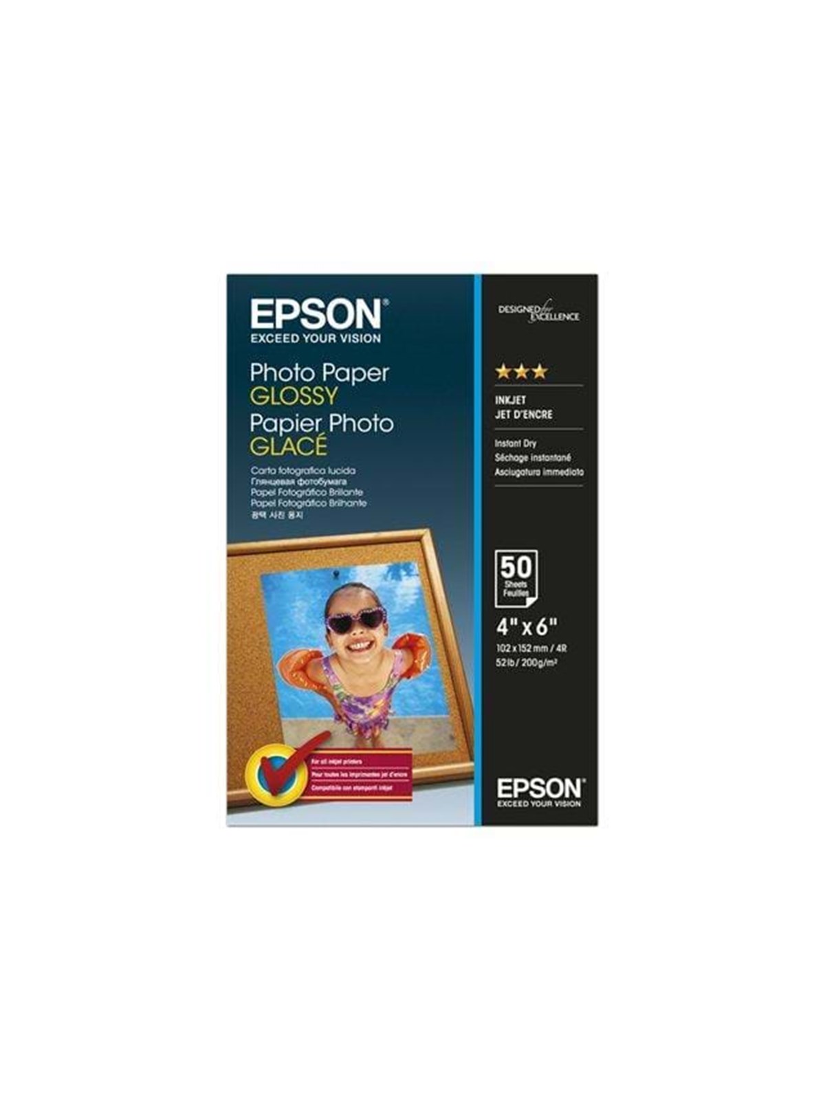 Epson - Blankt Fotopapir - Papier Fotopapier Und Etiketten - C13s042547