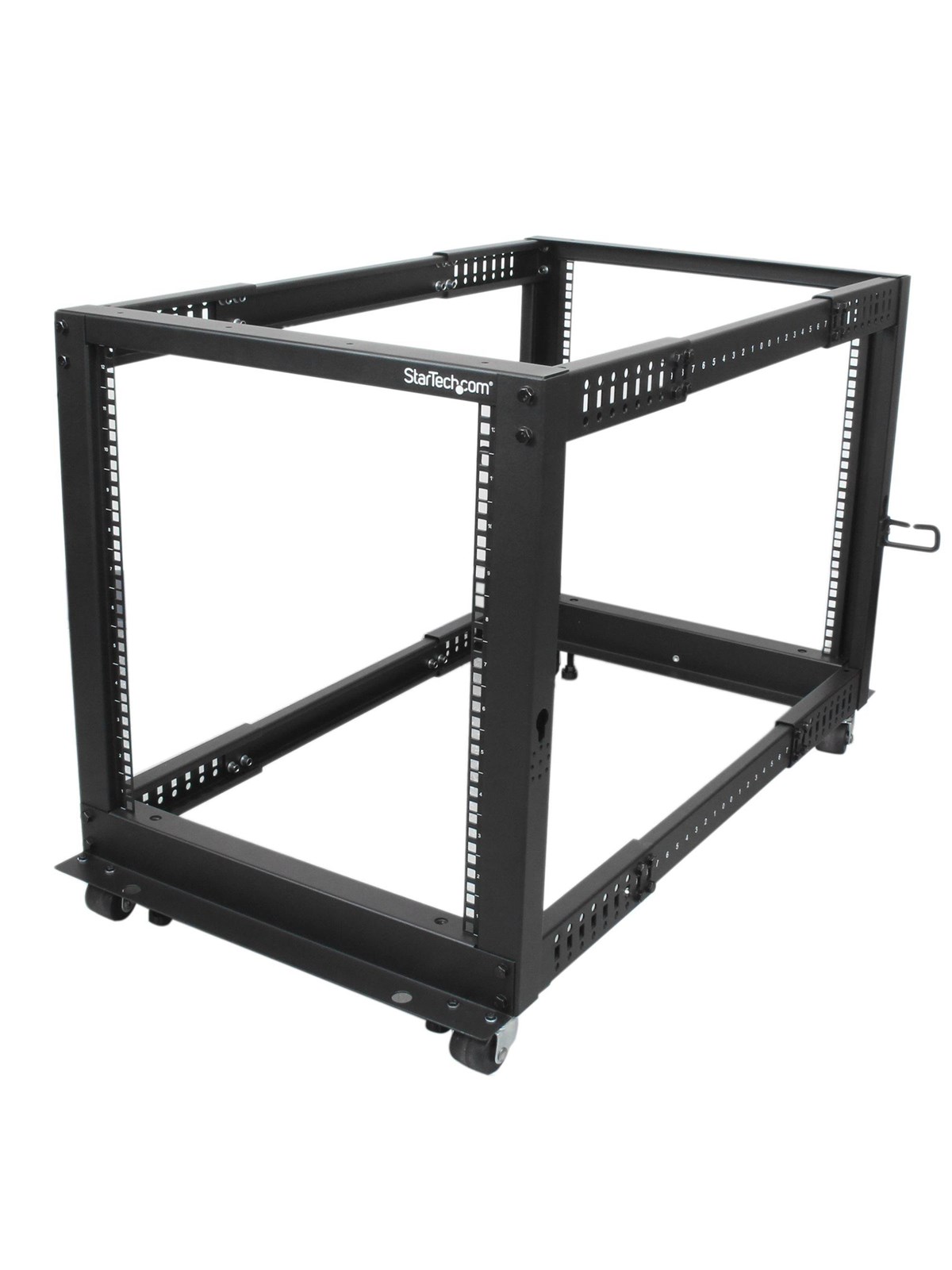 12u Eistellbarer Depth Open Frame 4 Post Server Rack w/ Casters Levelers Und Kabel Management Hooks - Rack Gehaeuse - 4postrack12u