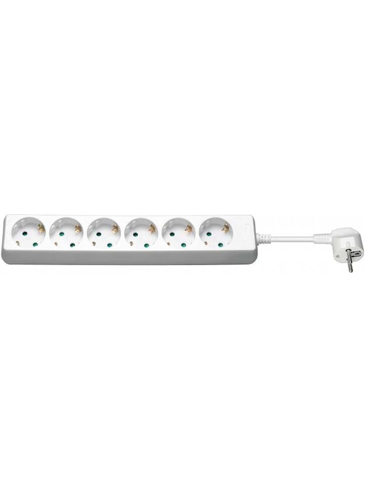 Pro Stikdåse 6 x Cee 7/4 Ohne Erde - Stromkabel Extern - 4040849510793