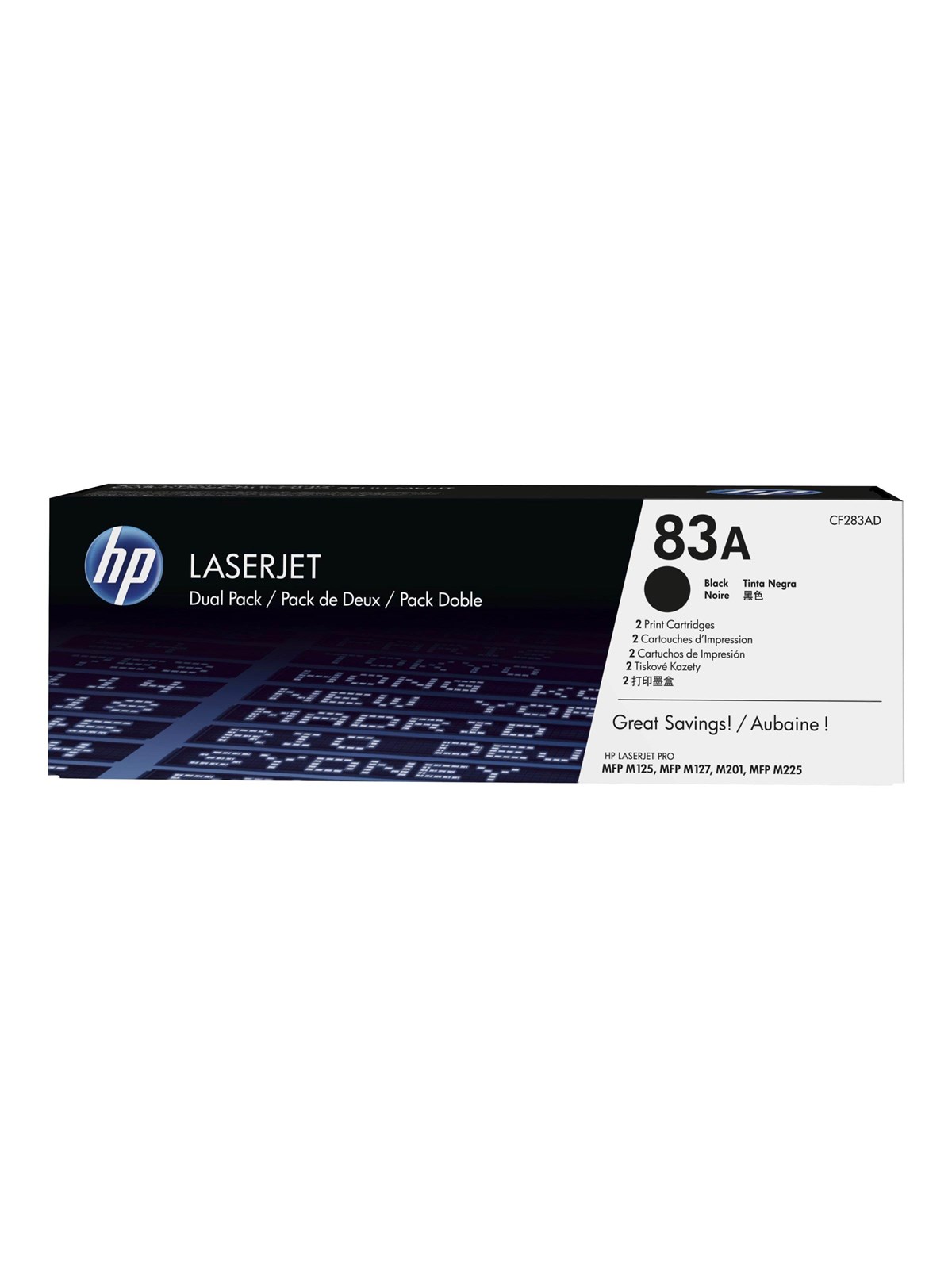 HP 83ad / Cf283ad 2-pack Black Toner - Tonerpatrone Schwarz - Druckerzubehoer Tinte Toner
