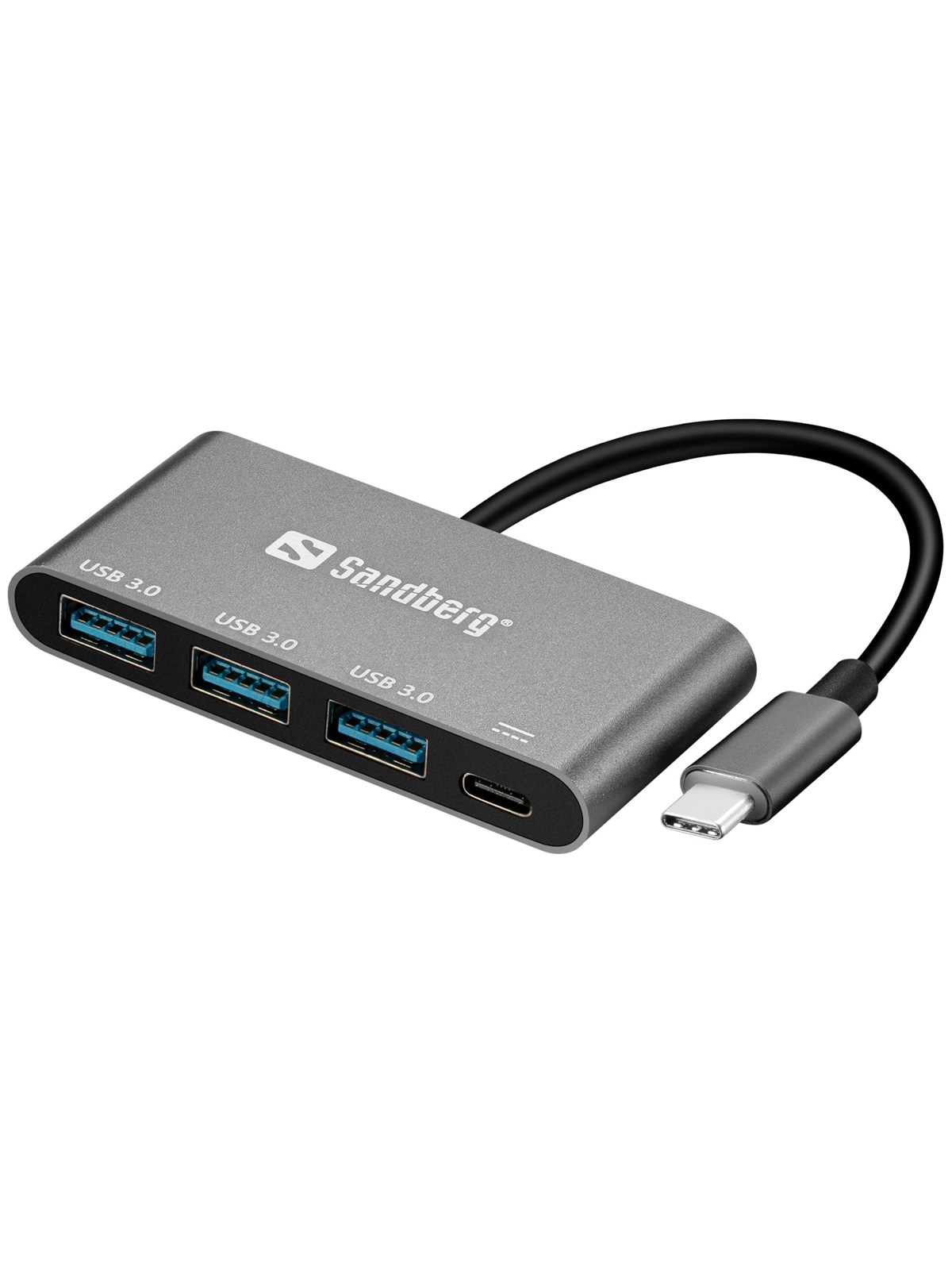 Sandberg Usb-c zu 3 x Usb 3.0 Konverter Usb-hubs - Usb 3.0 - 4 - Schwarz - Usb Hubs - 136-03
