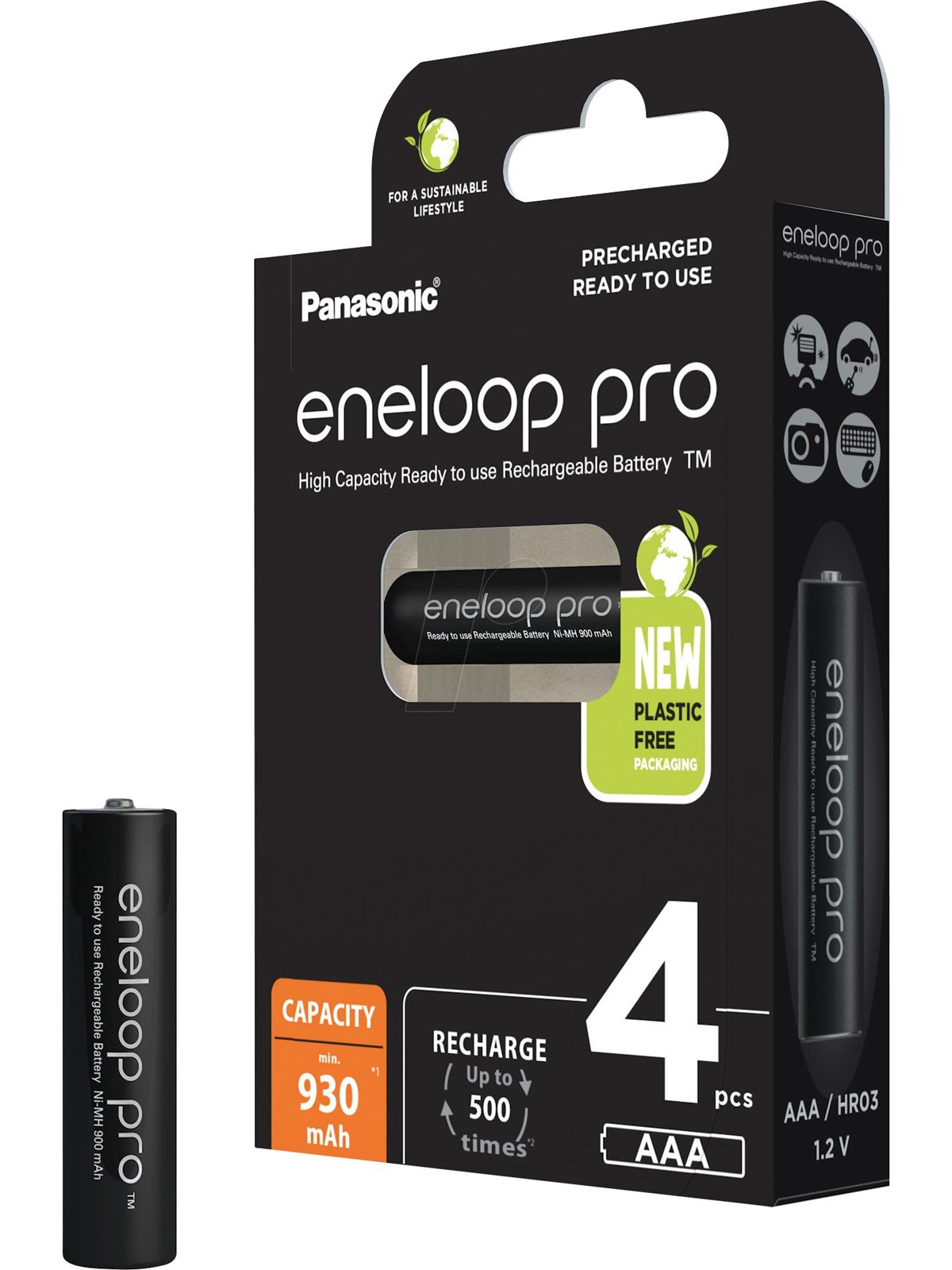 Panasonic Eneloop Pro Bk-4hcde/4be - Battery 4 x Aaa - (Rechargeable) - 930 Mah - Batterien Und Akkus - Bk-4hcce/4be