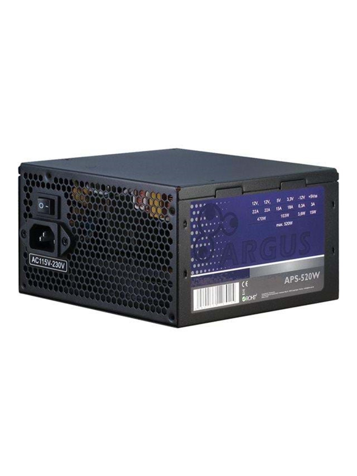 Inter-tech Argus Aps-520w Netzteile - 520 Watt - 120 mm - Atx - 80 Plus - 88882117