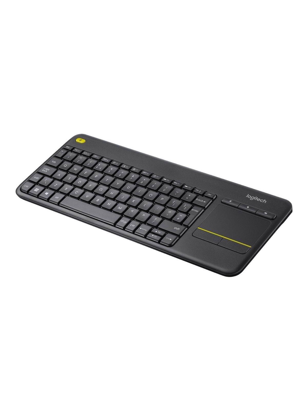 Logitech K400 Plus Ergonomic Wireless Touch - Tastaturen - Englisch (UK) - Schwarz - 920-007143