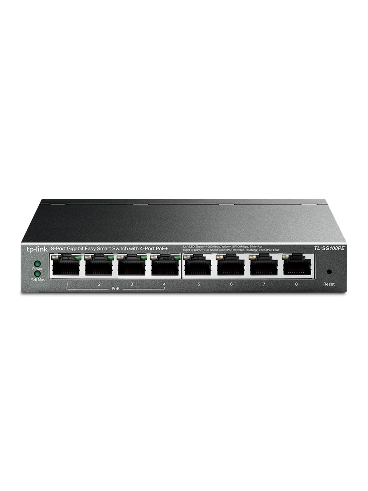 Tp-link Tl-sg108pe 8-port Gigabit Easy Smart Switch With 4-port Poe - Switches