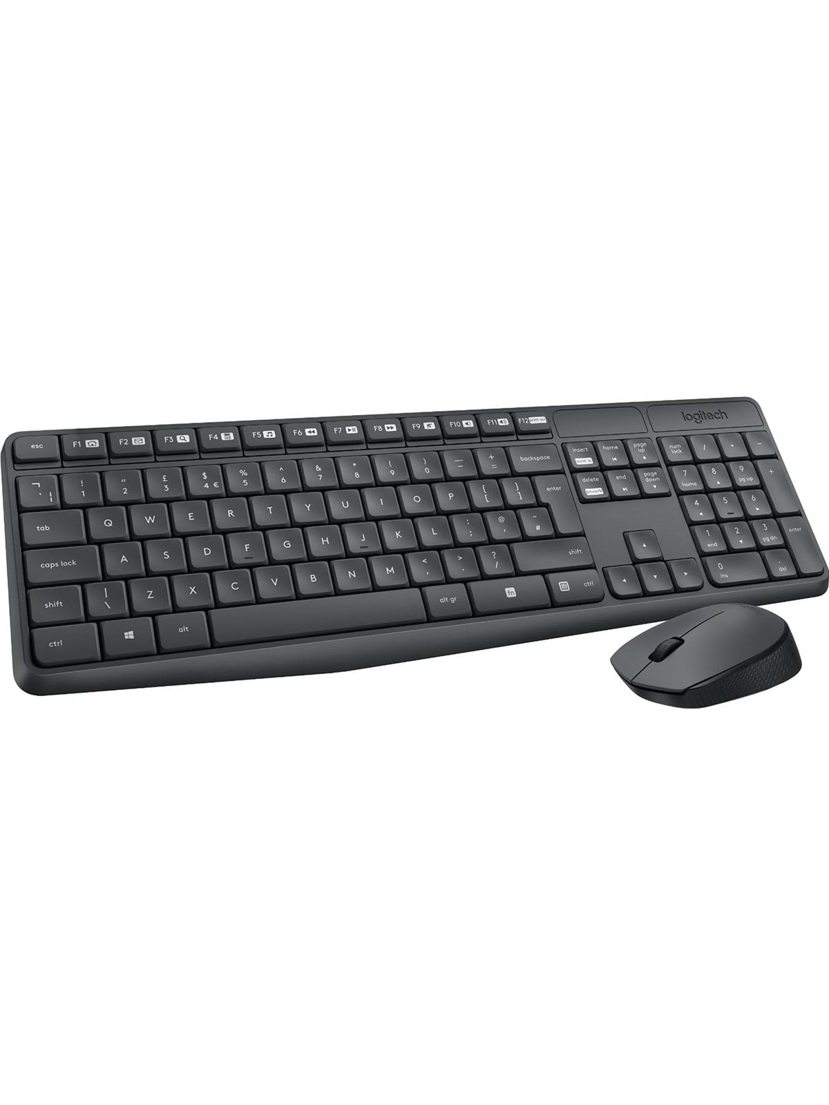 Logitech Mk235 Wireless Combo - US - Tastatur & Maus Set - Englisch (US) - Grau - Tastaturen - 920-007931