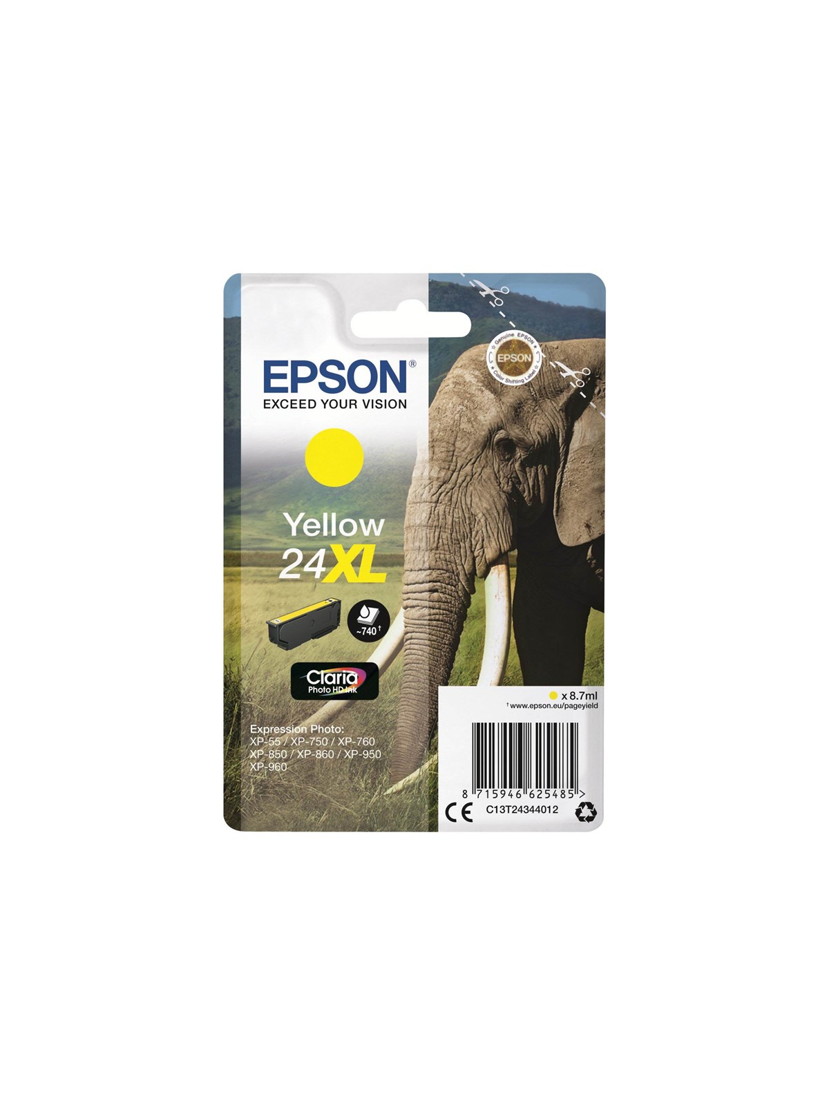 Epson 24xl Yellow Ink - Druckerzubehoer Tinte Toner - C13t24344012