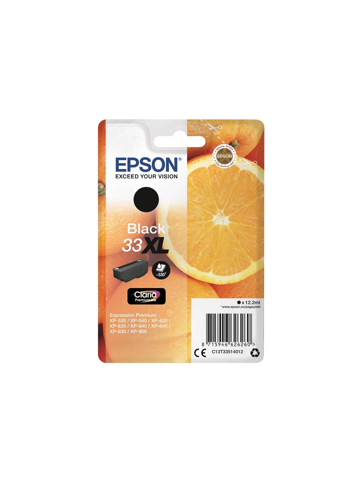 Epson 33xl - Original Black Ink - Druckerzubehoer Tinte Toner - C13t33514012