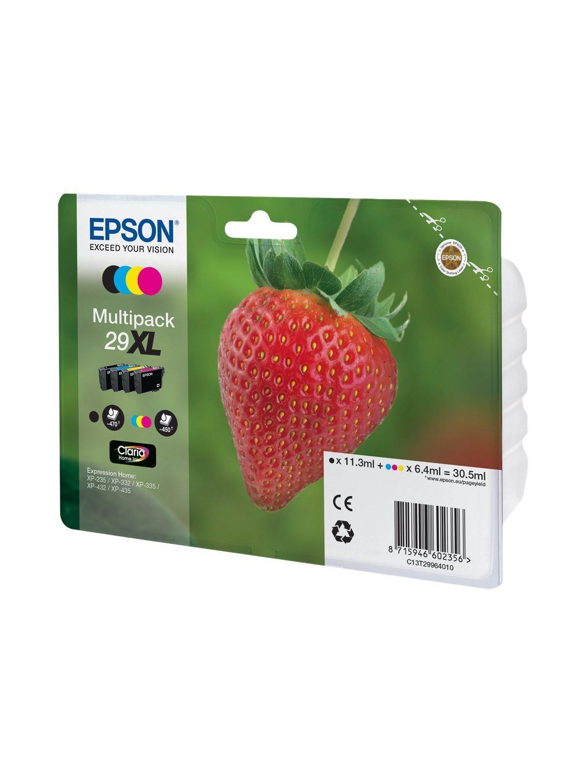Epson 29xl 4-pack (Black Yellow Cyan Magenta) - Druckerzubehoer Tinte Toner - C13t29964012