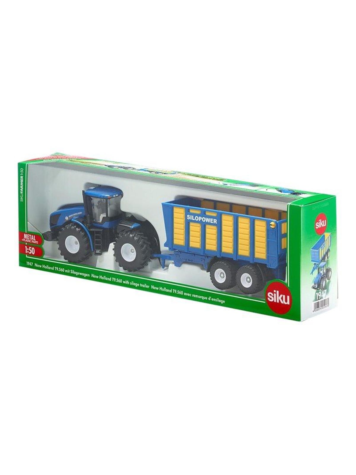 Siku 1:50 Tractor With Silage Trailer - Spielzeugauto - 541895