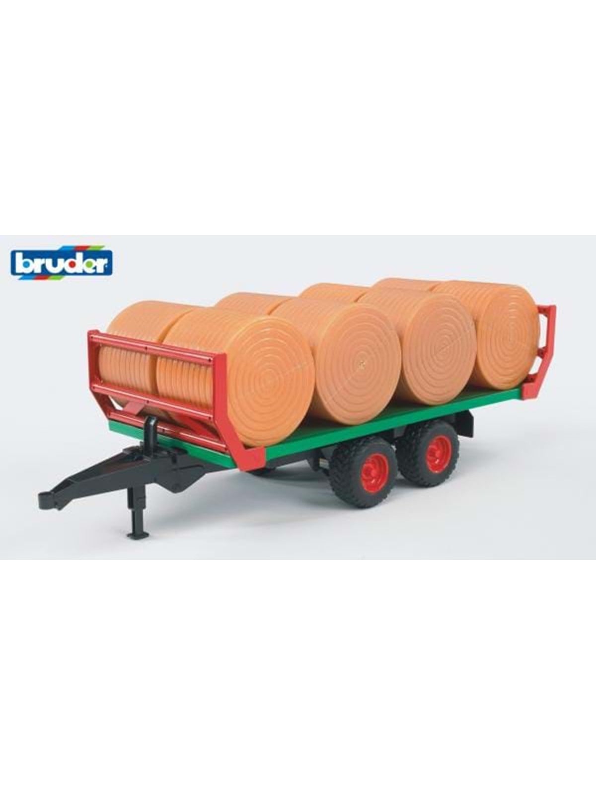 Bruder Bale Transport Trailer With 8 Round Bales - Spielzeugauto - 2220
