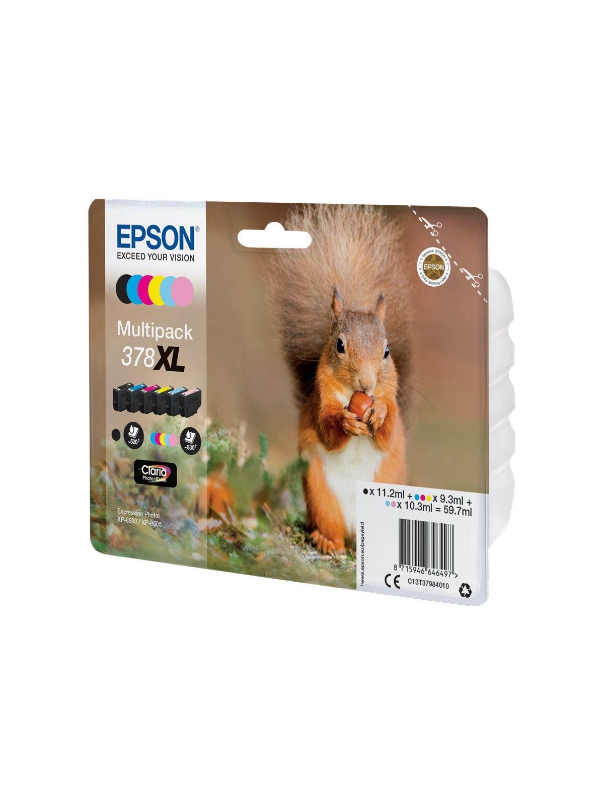 Epson 378xl Multipack - 6-pack Black - Black/yellow/cyan/magenta/light Magenta/light Cyan - Druckerzubehoer Tinte Toner - C13t37984010
