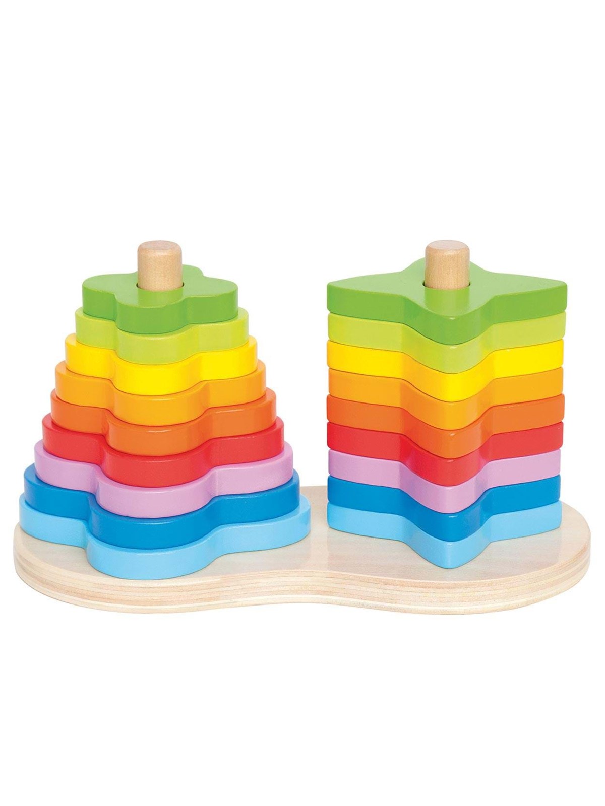 Hape Pile Tower Rainbow - Holzspielzeug - 5620
