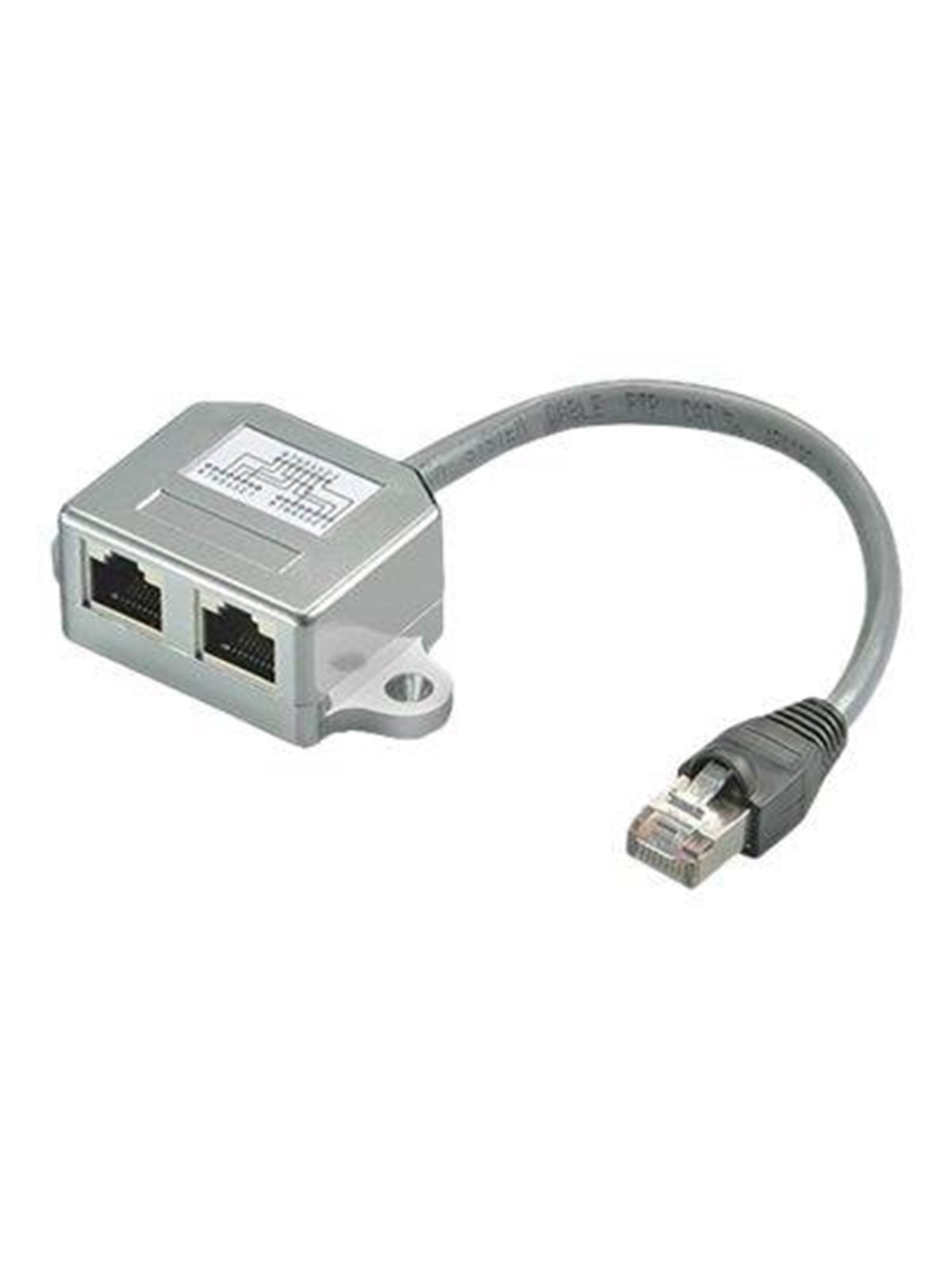 Pro Splitter (Y-adapter) 2x Rj45 - Grau - Netzwerk Kabel - 68909