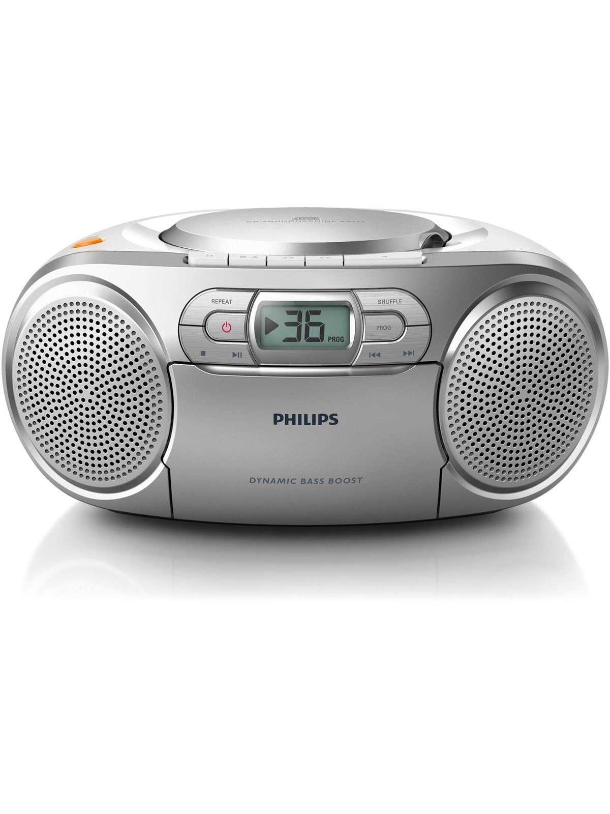 Philips Az127 - Boombox - CD Cassette - FM - Stereo - Silber - Dab Netzwerk Und Radiowecker - Az127/12