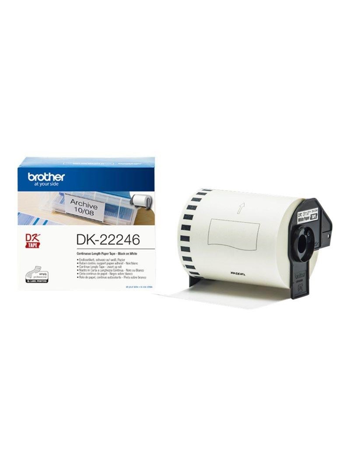 Brother Dk-22246 Continuous Roll (10.3 cm x 30.48 m) - Papier Fotopapier Und Etiketten - Dk22246