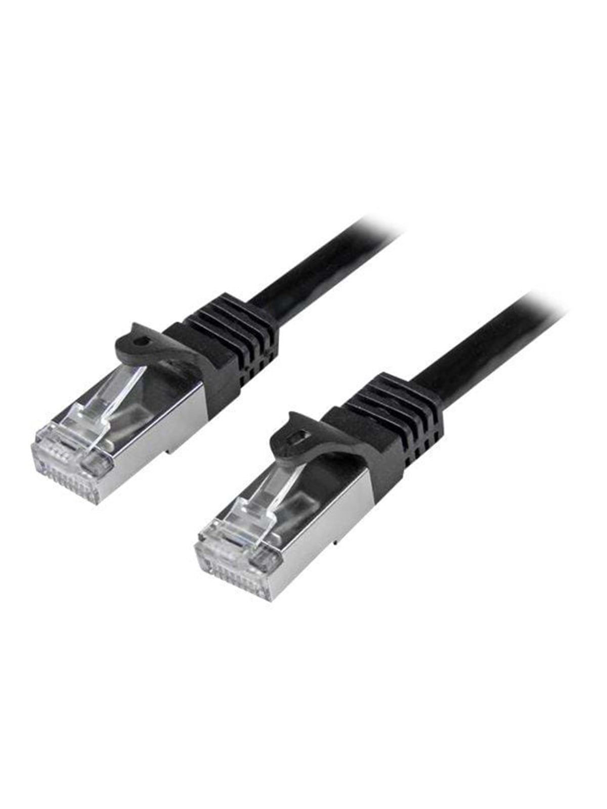 0.5m Black Cat6 / Cat 6 Shielded (Sftp) Patch Cable 0.5 m - Patchkabel - 50 cm - Sort - Schwarz - 0.5 Meter - Netzwerk Kabel - N6spat50cmbk