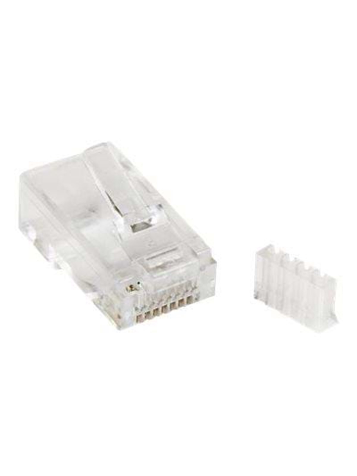 Cat 6 Rj45 Modular Plug For Solid Wire - Transparent - Transparent - Netzwerk Kabel - Crj45c6sol50