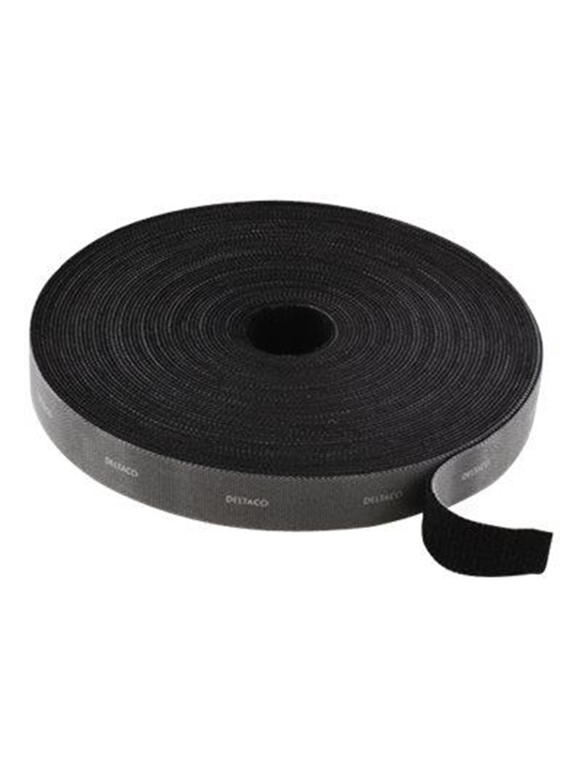 Deltaco Velcrobånd - 5m - Black - Kabelkanal Kabelschlauch - Cm2005s