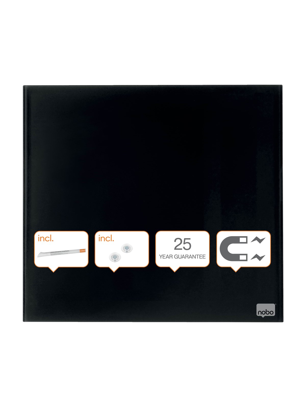 Nobo Diamond Glas - magnetische Glastafel, Einzelhandelspackung