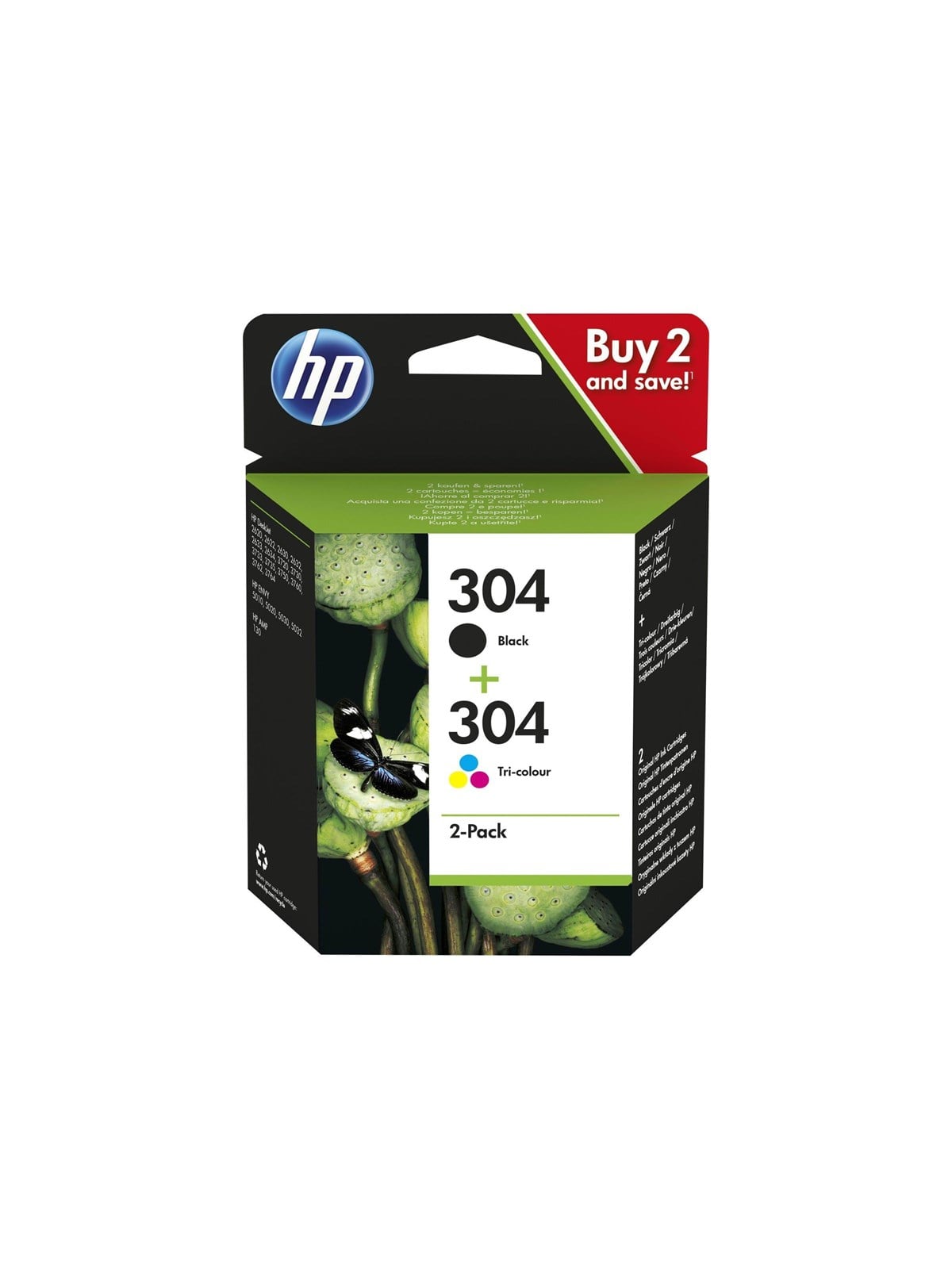 HP 304 / 3jb05ae 2-pack - Tintenpatrone Farbe - Druckerzubehoer Tinte Toner