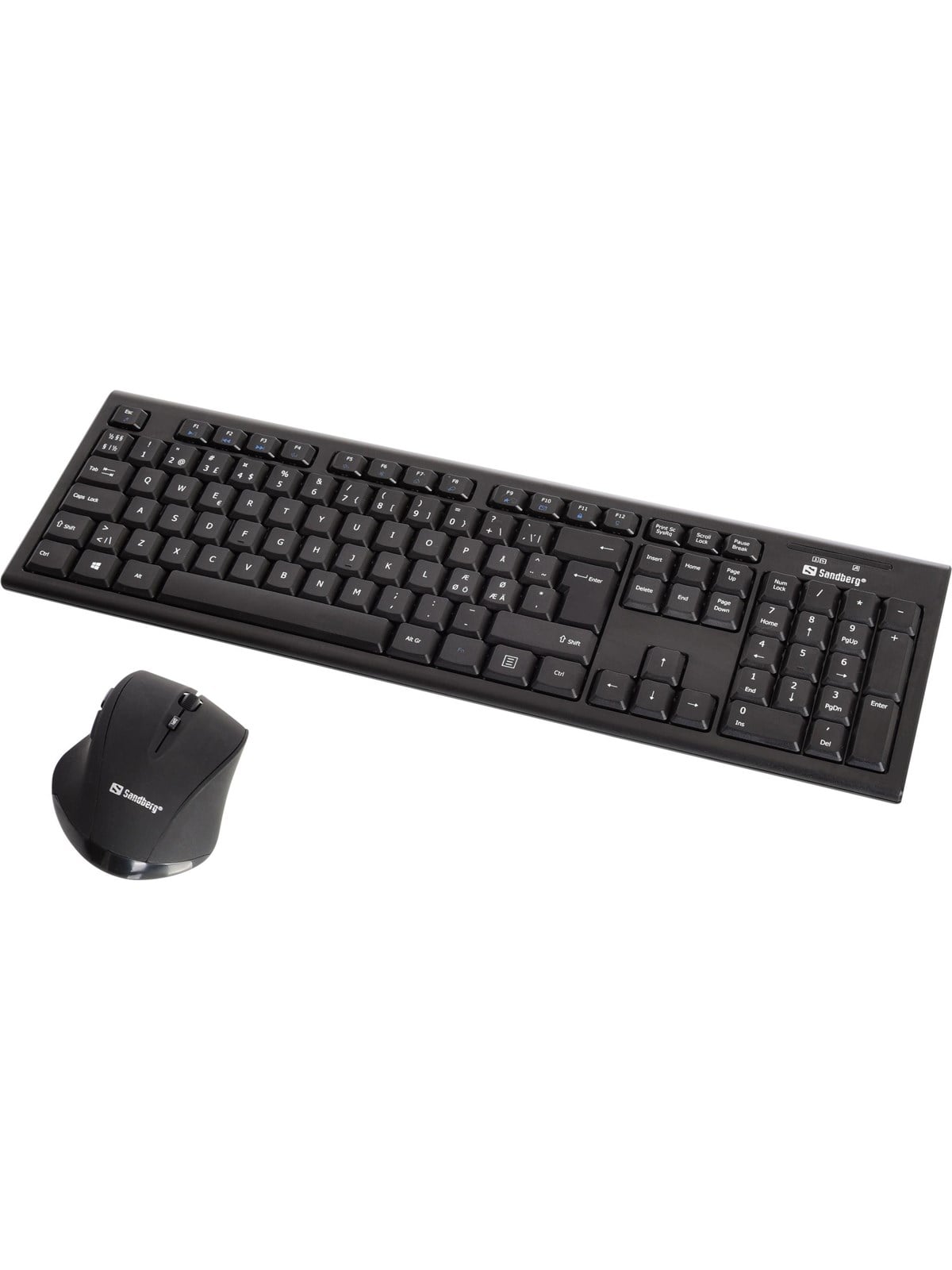 Sandberg Wireless Office Desktop Set - Tastatur & Maus Set - Nordisch - Schwarz - Tastaturen - 631-20