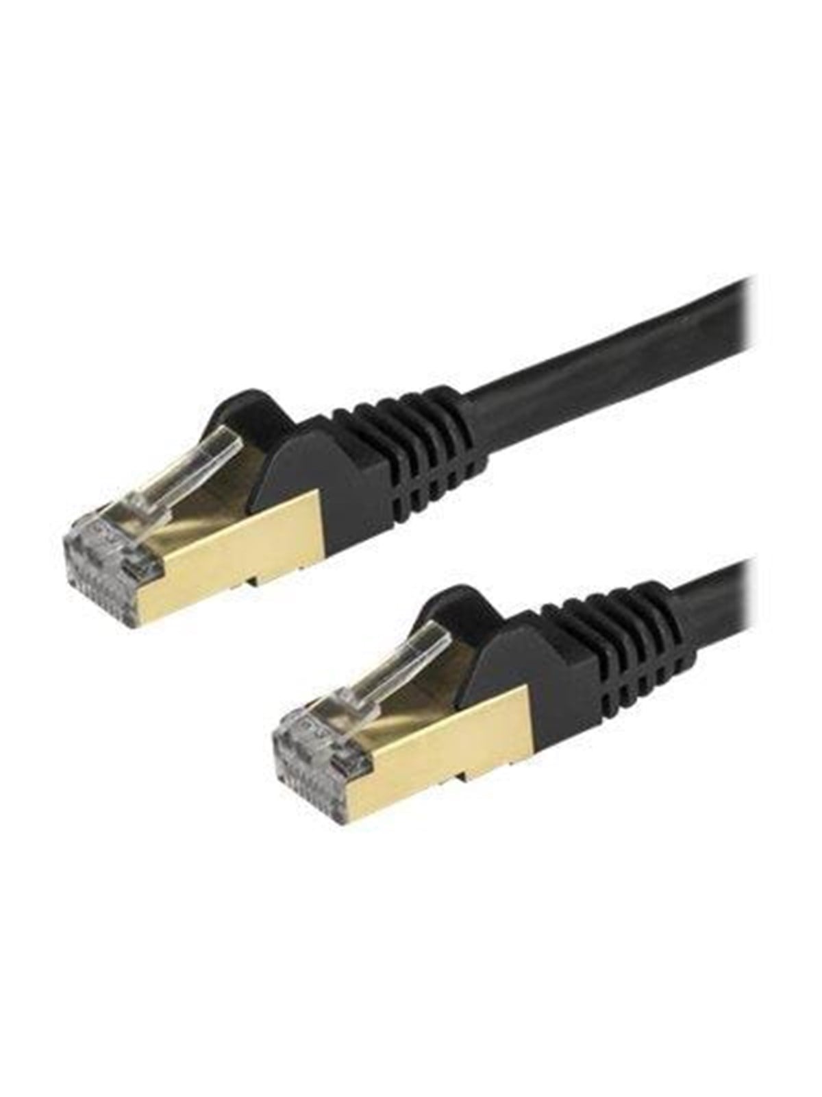 0.5m Black Cat6a / Cat 6a Shielded Ethernet Patch Cable 0.5 m - Patch Cable - 50 cm - Black - 0.5 Meter - Netzwerk Kabel - 6aspat50cmbk
