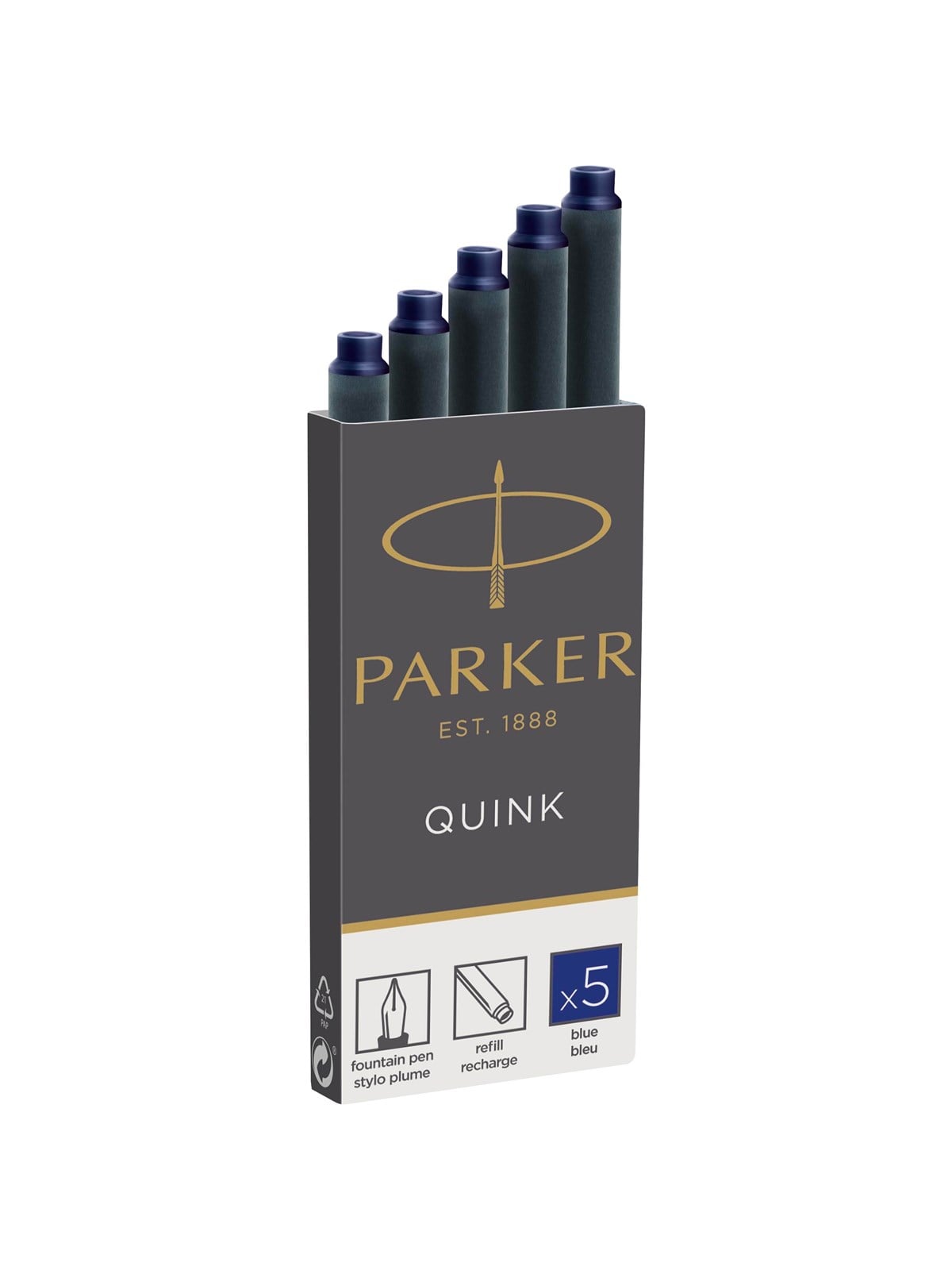 Parker Tintenpatronen Für Füller | Lange Patronen | Blaue Quink Tinte | 5stück - Utensilien Zum Schreiben Und Zeichnen - S0116240