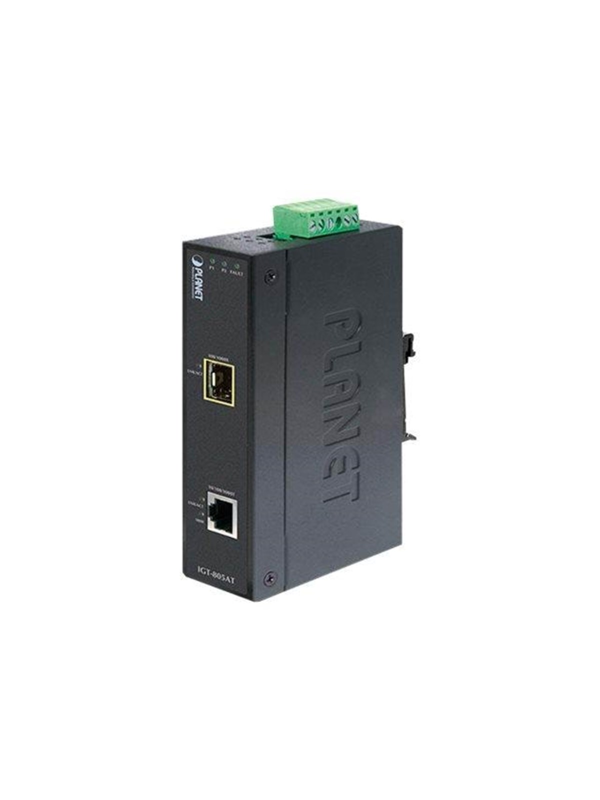 Planet Igt-805at Industrial 10/100/1000base-t to 100/1000base-x Sfp Media Converter - Repeater Transceiver
