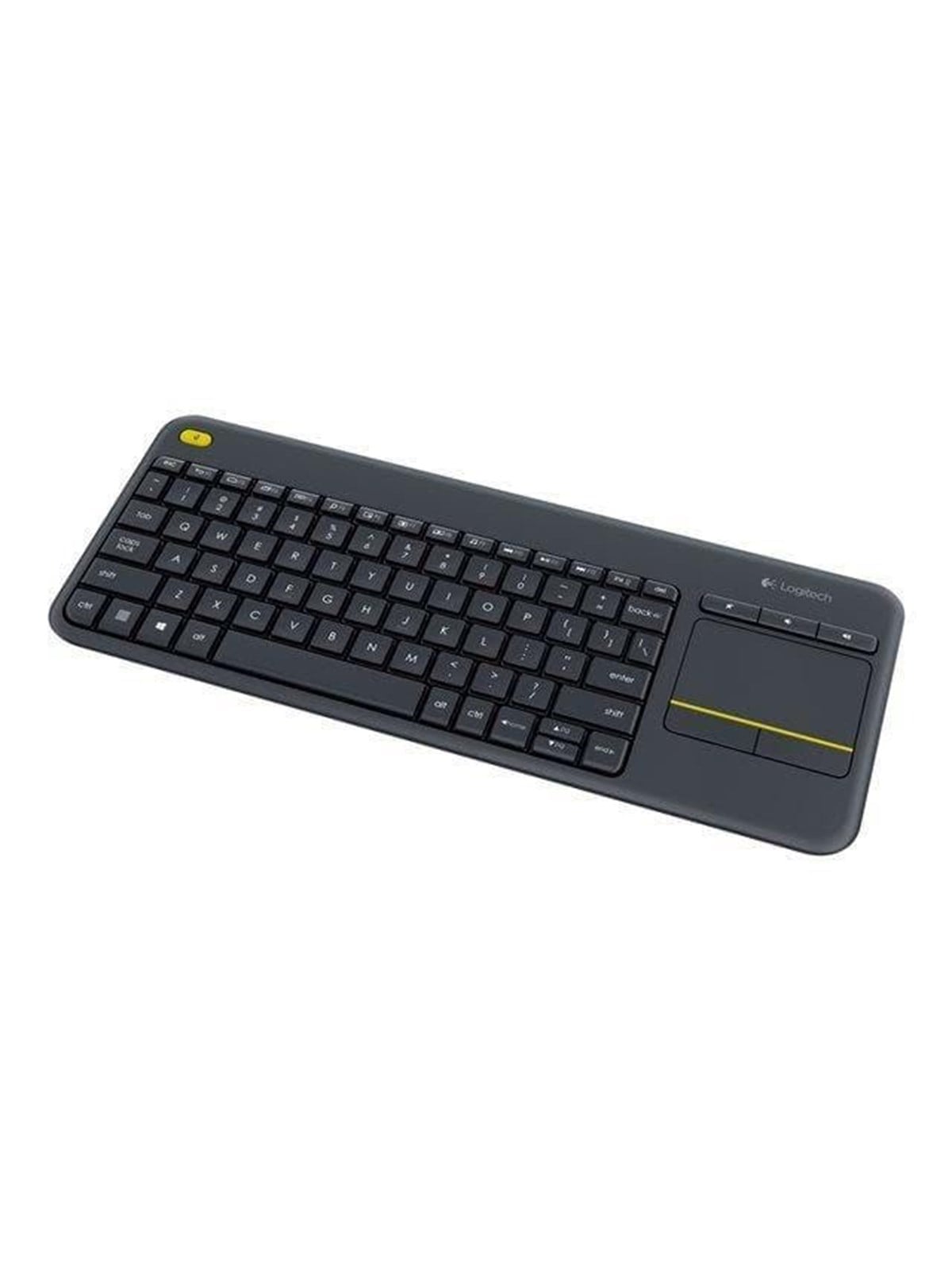 Logitech K400 Plus Ergonomic Wireless Touch - Tastaturen - Englisch (US) - Schwarz - 920-007145