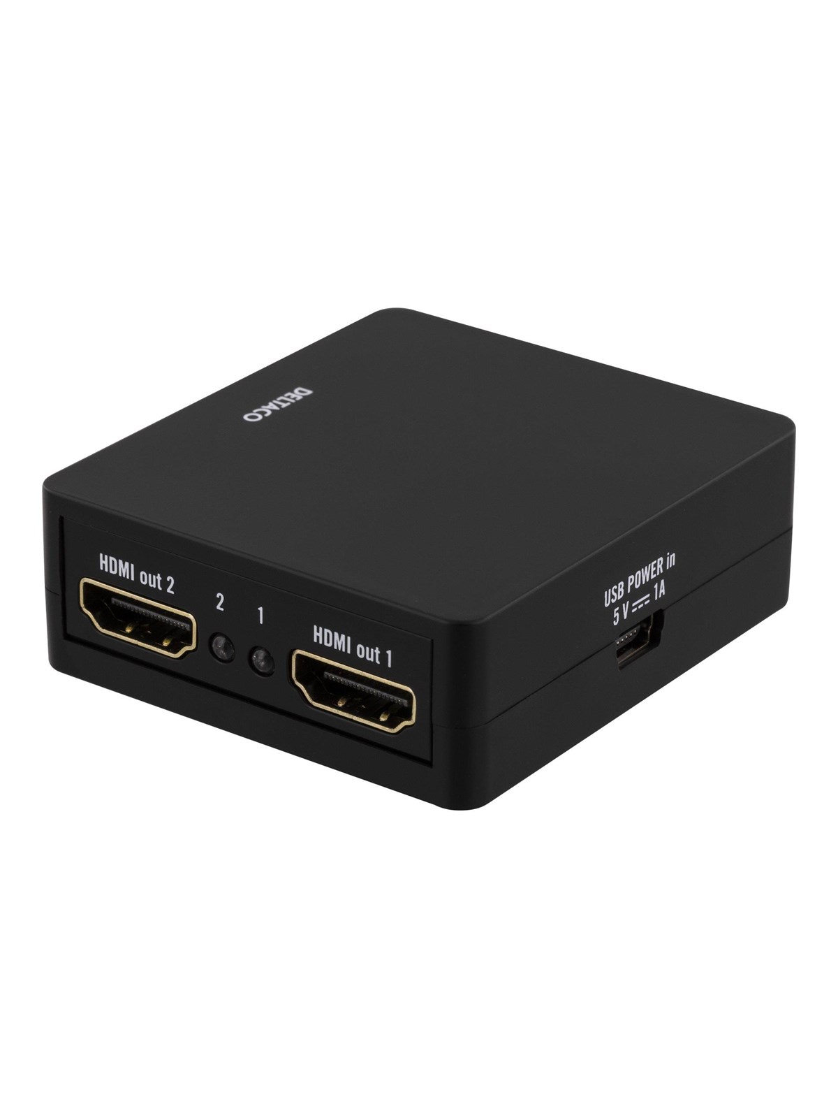 Deltaco Hdmi Splitter 1x Hdmi in 2x Hdmi Out 6. - Video Audio Switcher - Pet0102m
