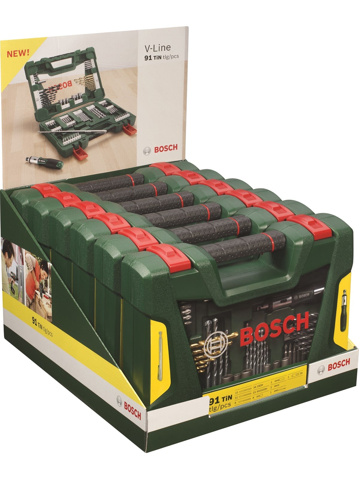 Bosch Bor-/bitssæt V-line 91 Dele - Bohrer Bits - 2607017311