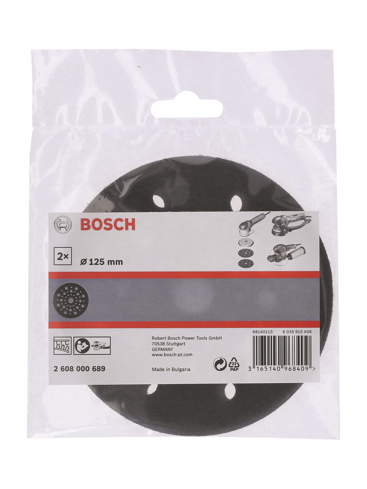 Bosch Slibetallerken Beskytter Ø125mm 2stk. - Haus Garten - 2608000689