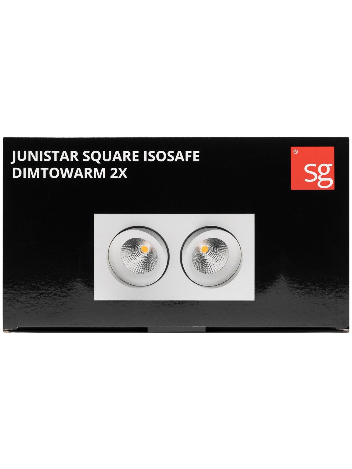 SG Armaturen Junistar Square Isosafe Dimtowarm Black 2x7w - Lampen - 901263