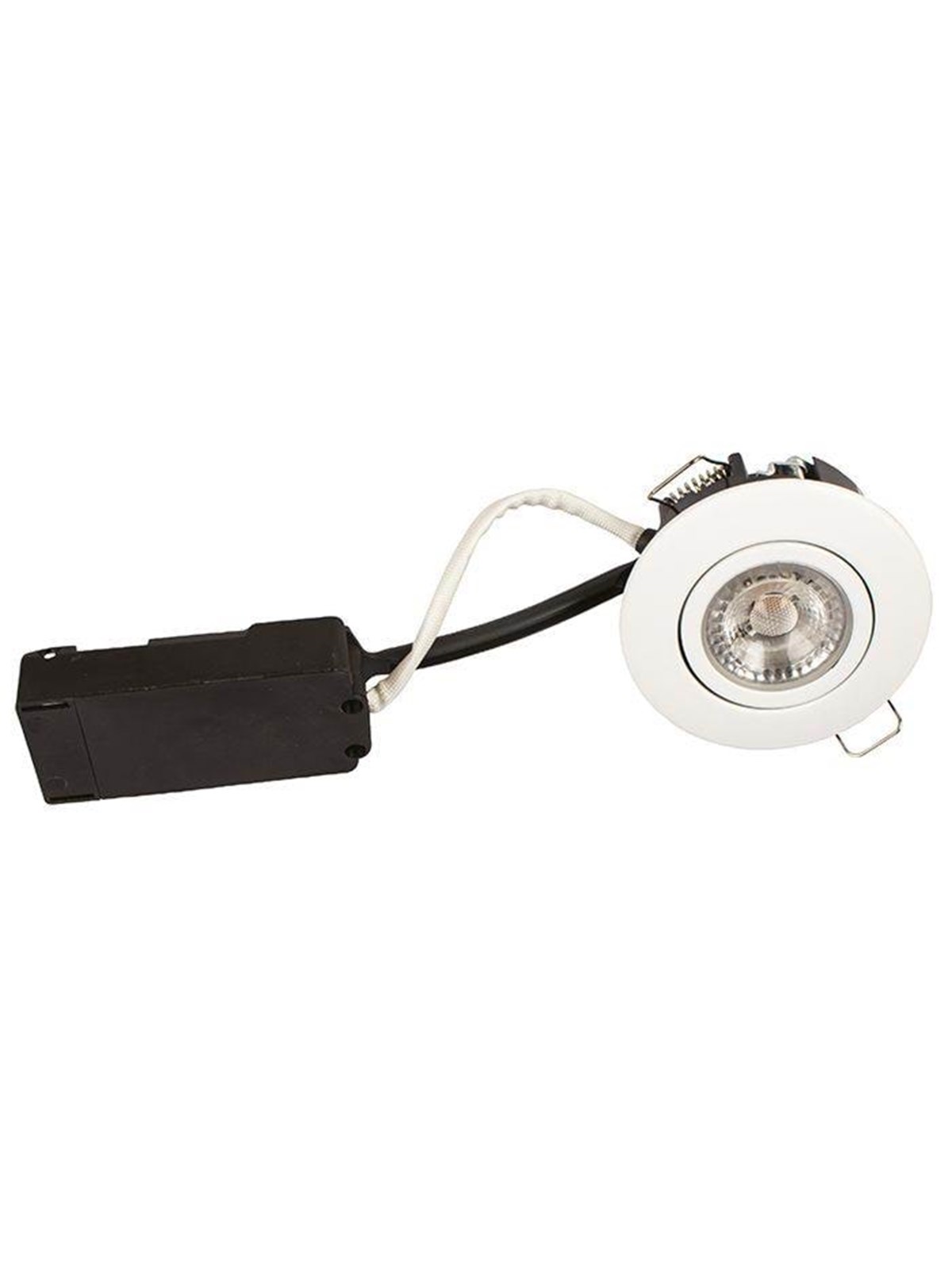 Scan Products Luna lp 230v Dimmable Flicker Free 6.2w 2700k Cri95 Ip44 Matt White Round - Lampen - 10101