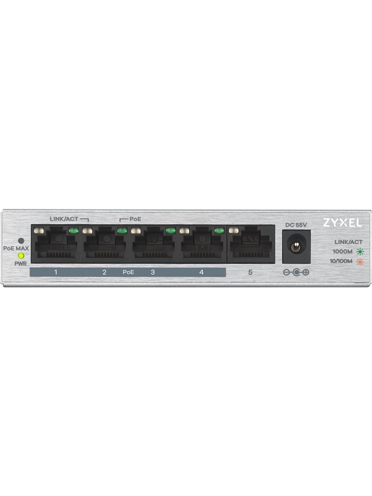 Zyxel Gs1005hp 5-port Gbe Unmanaged Poe+ (60w) Switch - Switches - Gs1005hp-eu0101f