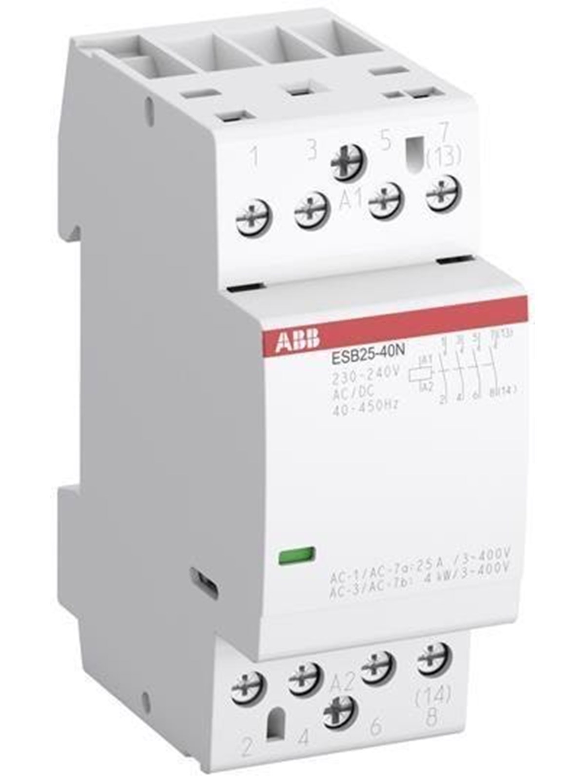 Abb Esb25-40n-06 Installation Contactor 4no/0nc 230-240 v Ac/dc - Komponenten Fuer Schaltkaesten Und Schraenke - 1sae231111r0640