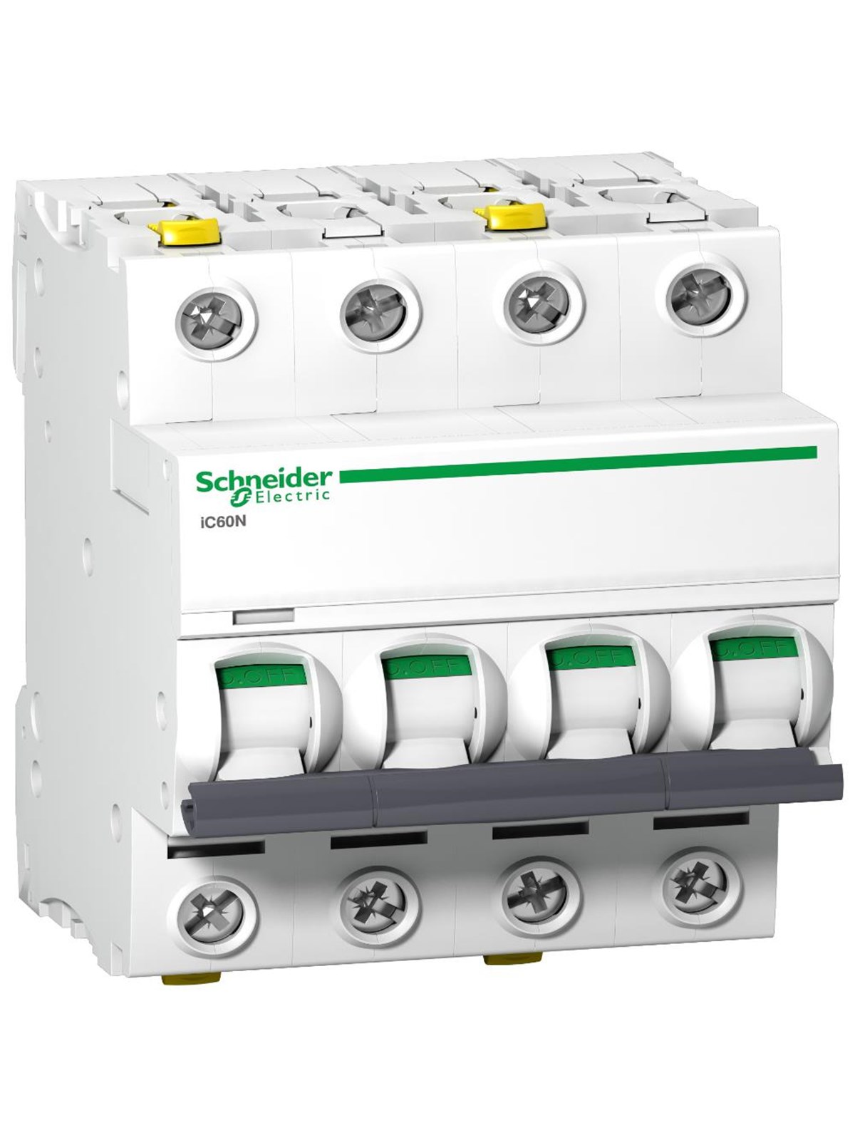 Schneider Electric Acti9 Ic60n 4p 32a c Miniature Circuit Breaker b - Komponenten Fuer Schaltkaesten Und Schraenke - A9f04432